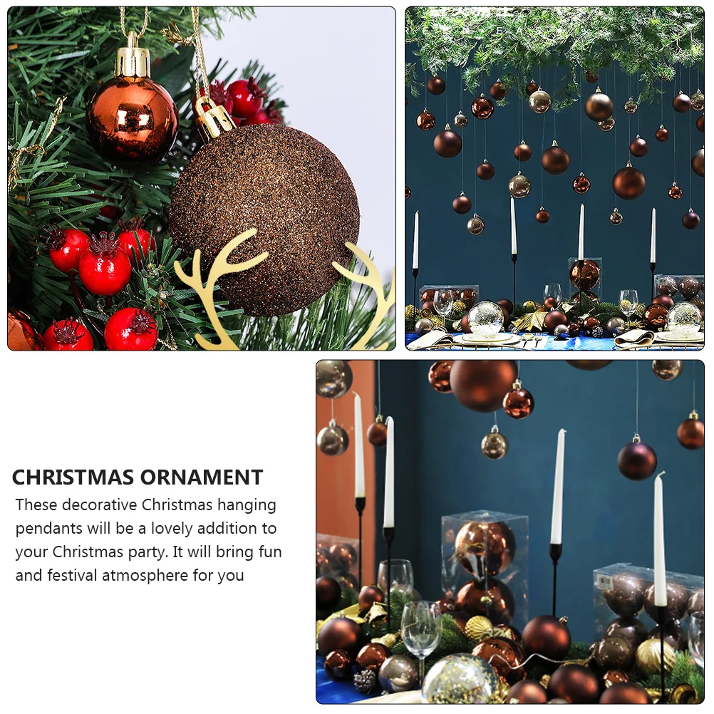 

100Pcs Christmas Ball Pendants Creative Hanging Ornaments Decorative Xmas Tree Decoration Holiday Party Props Xmas Tree Pendant