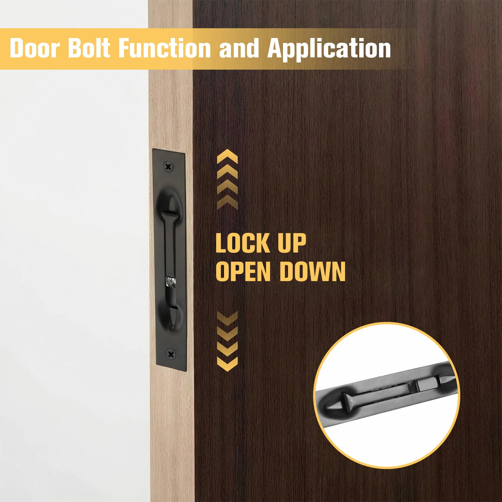 

10Pcs Lever Extension Flush Bolt with Rod Stainless Steel Concealed Bolt 10In for Composite Doors/Wood Doors/Double Doors