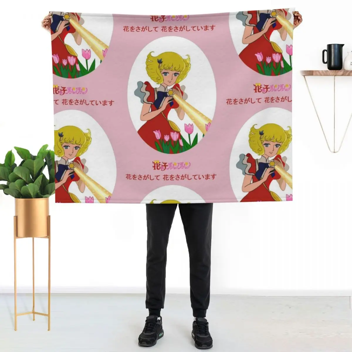 

Hana no ko Lunlun Throw Blanket Wrinkle Resistant Lightweight Blanket