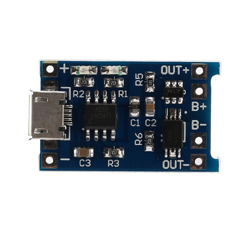 Carte de charge de batterie avec protection de batterie, TP4056, 18650 BMS 5V Micro-USB l'autorisation Charge Tech, 20 pièces