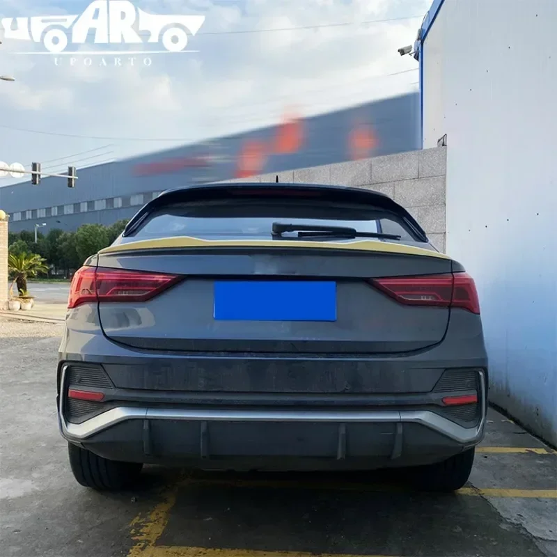 

Rear Mid Spoiler Extension For Audi Q3 F3 Sportback 2019 -2023 High Quality Glossy Black Wings Body Kits Exterior Accessories