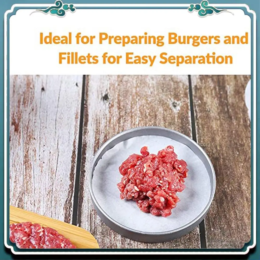 

500 шт. бумага премиум-класса для 4,5-дюймового пресс для гамбургеров, круглые разделители для гамбургеров, антипригарное термостойкое мясо для обеда