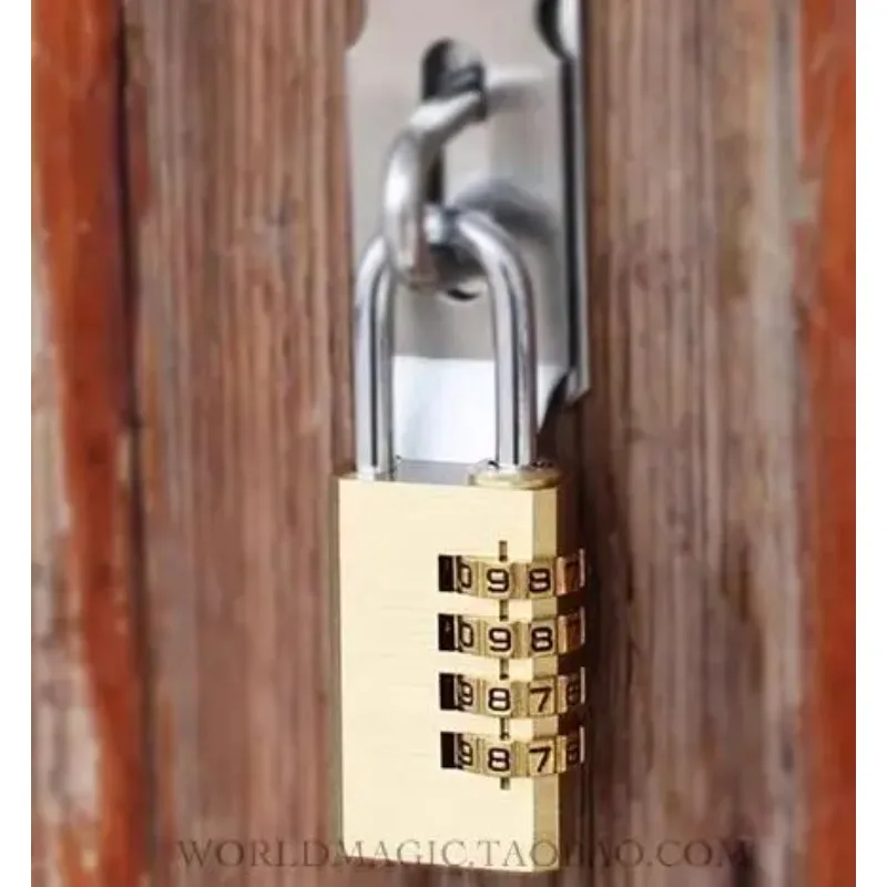 

Chosen Number Magic Tricks Induction Coded Dream Lock (Brass) Open Padlock Prediction Magia Magician Close Up Illusions Props