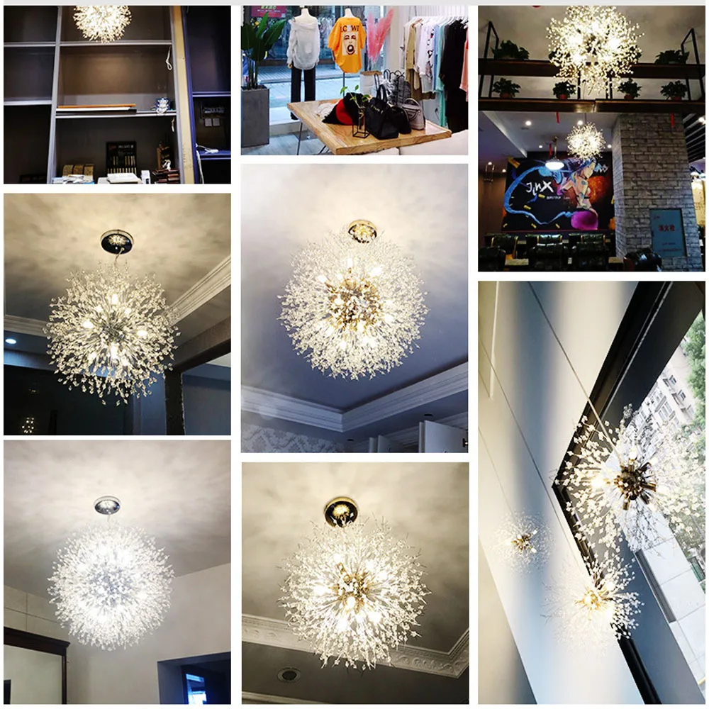 Nordic Modern Pendant Light Minimalist Creative Dandelion Chandelier Living Room Bedroom Dining LED Indoor Lighting Fixtures