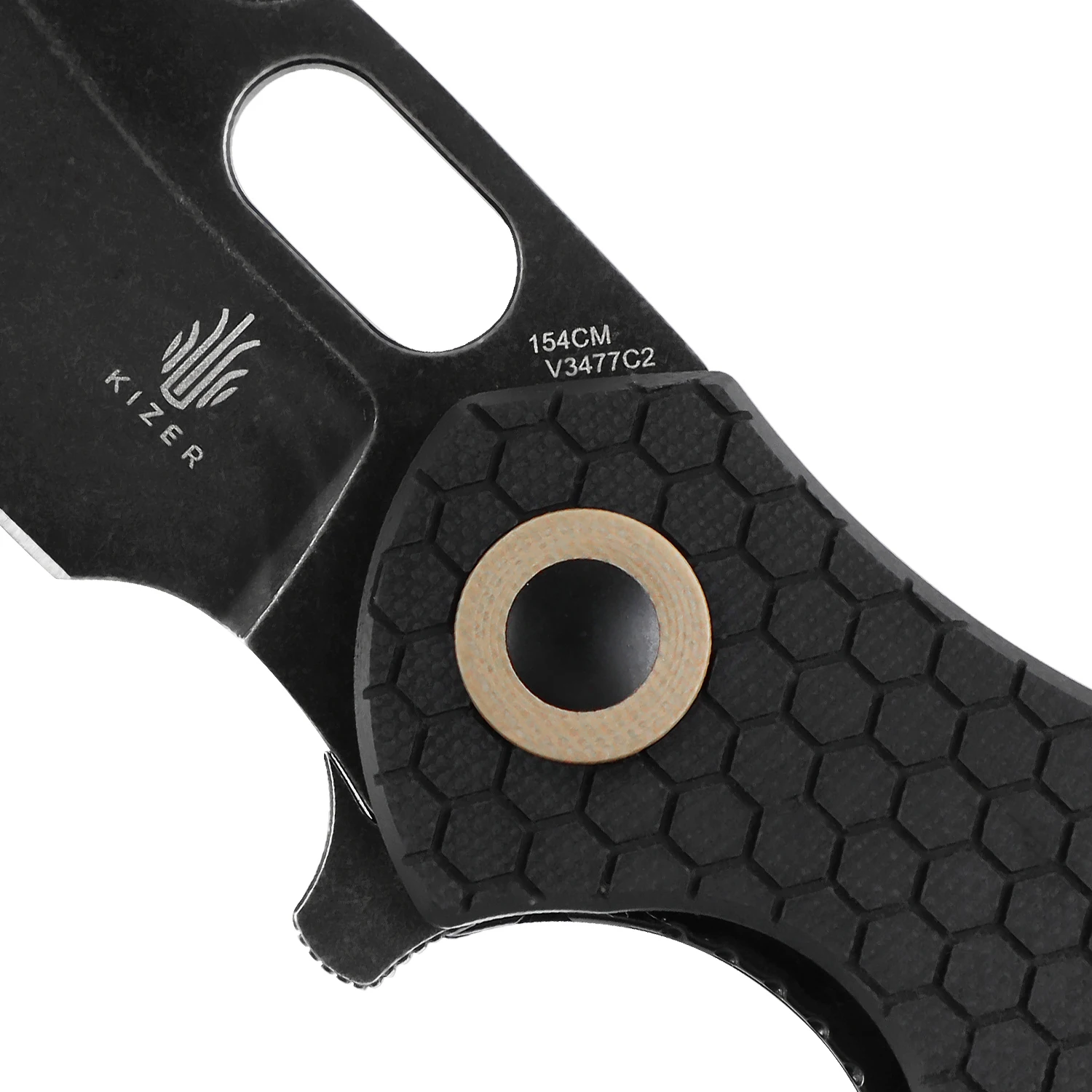 Kizer Pocket Knife Roach Mini V3477C2 2022 New Folding Knife with Black Textured G10 Handle Removable Flipper Tab Knife