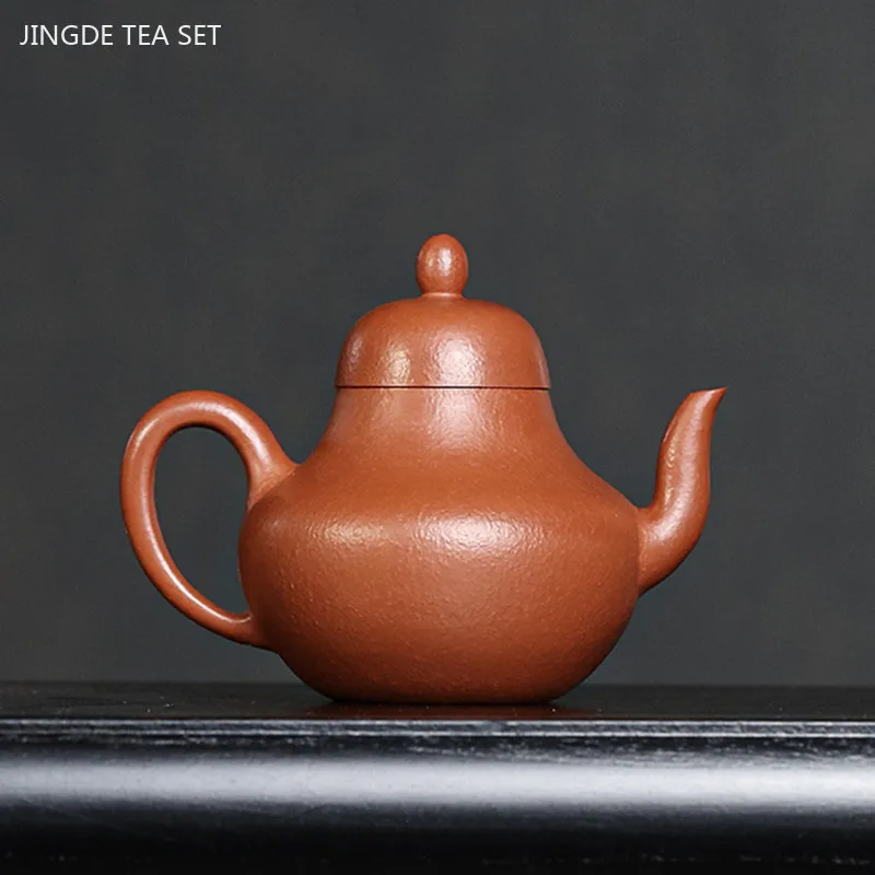 160ml Tradition Yixing Purple Clay Teapot Raw Ore Zhu Mud Filter Teapot Custom Chinese Zisha Tea Infuser Handmade Beauty Teaware