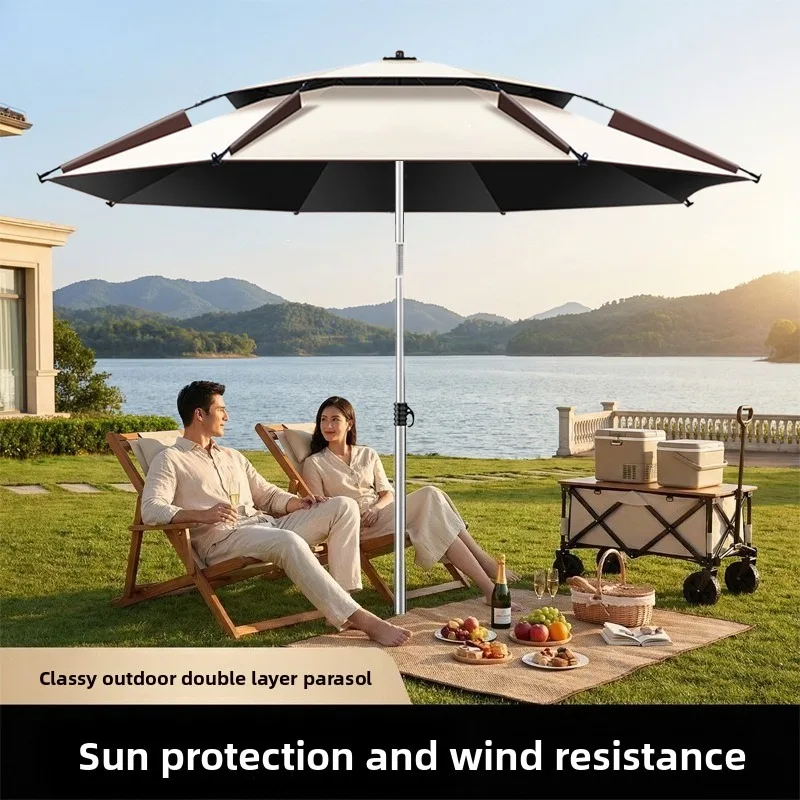 New Fishing Umbrella Outdoor Sun Shade Camping Beach Large Thickened Ultraviolet Protection Rainproof Wholesale Fishing Umbrella