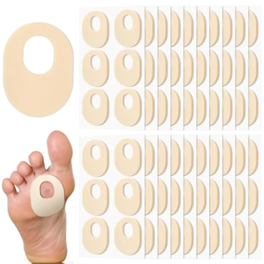 Count Callus Cushions with Self-Stick Adhesive, Protects Feet, Heel and Toes from Rubbing and Friction, Beige Oval Shape Design