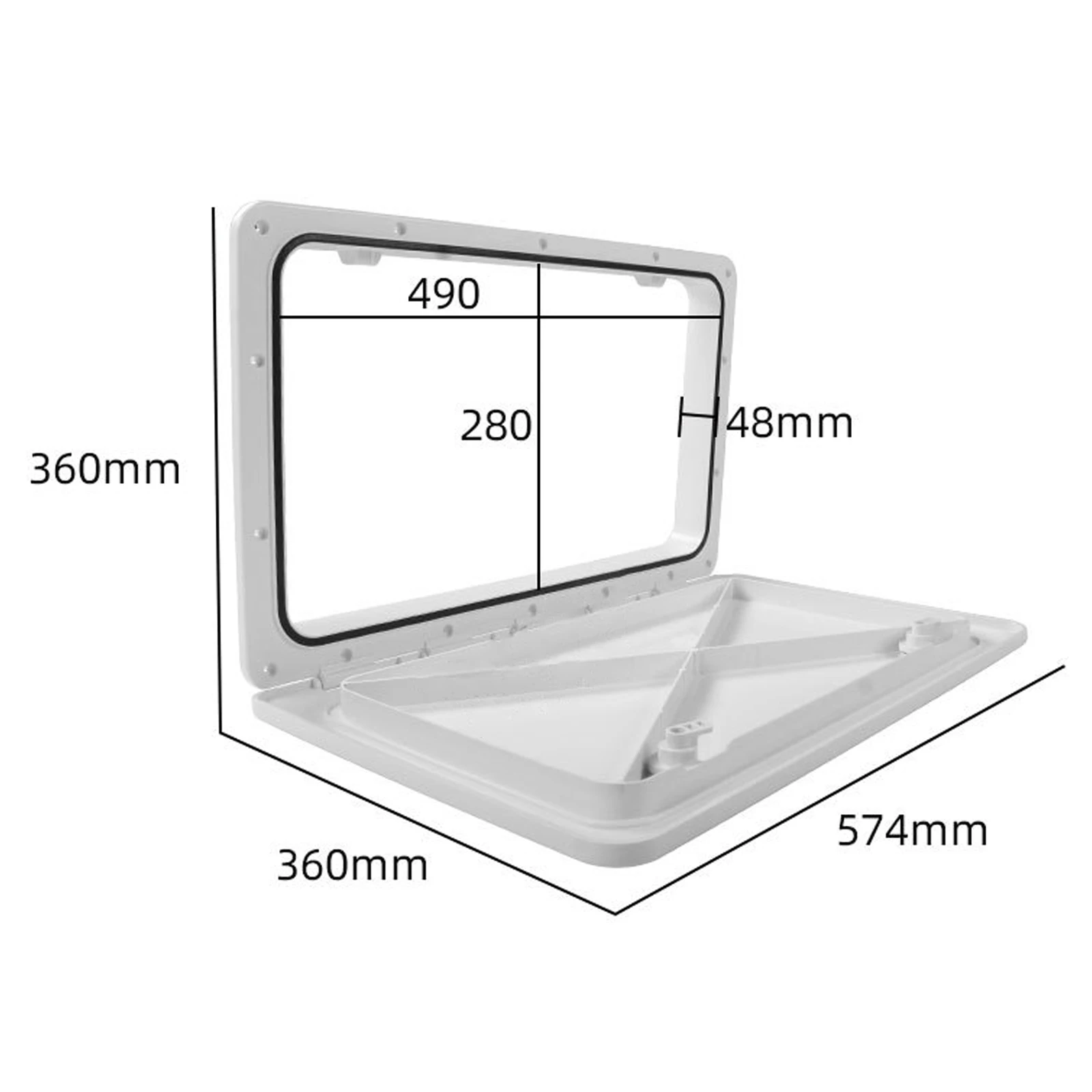 Artudatech RV Baggage Door Compartment Door Waterproof Storage Hatch Door Camper Caravan