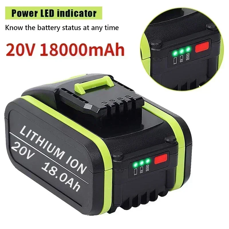 

NEW 20V18000mAh Lithium Rechargeable Replacement Battery for Worx Power Tools WA3551 WA3553 WX390 WX176 WX178 WX386 WX678