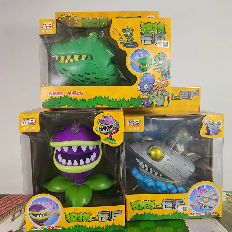 New Plants Vs. Zombies 2 Cunning Toy Game Characters Press To Trigger Bite Toys Trigger Sound Emit Light Children'S Puzzle Toys