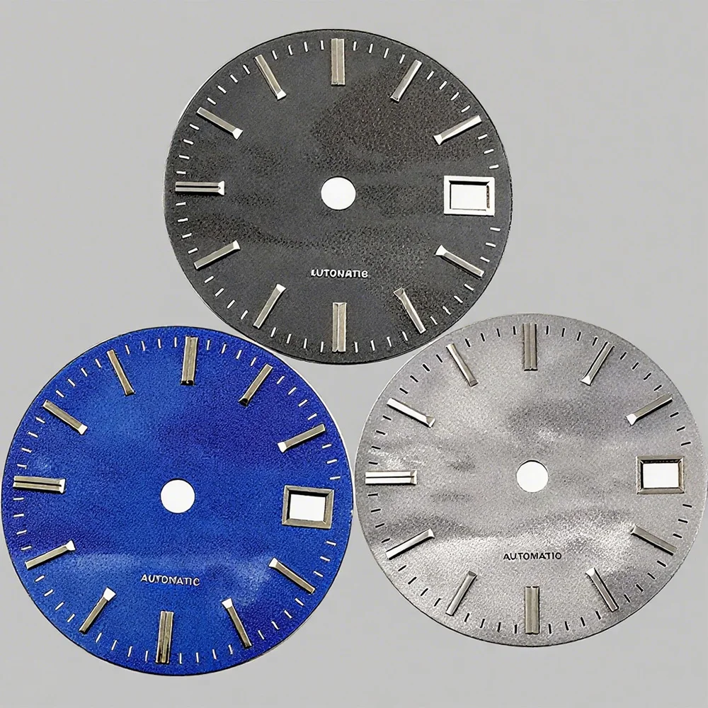 

For NH35 Dial 3D Printed Pattern Sea of Clouds Single Calendar Black/Grey/Blue Watch Face 28.5mm Watch Dial for NH35 Movement