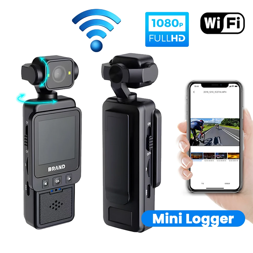 

1080P WiFi Action Camera Travel Bicycle Driver Recorder Pocket Camera for Outdoor Sport Bike Travel