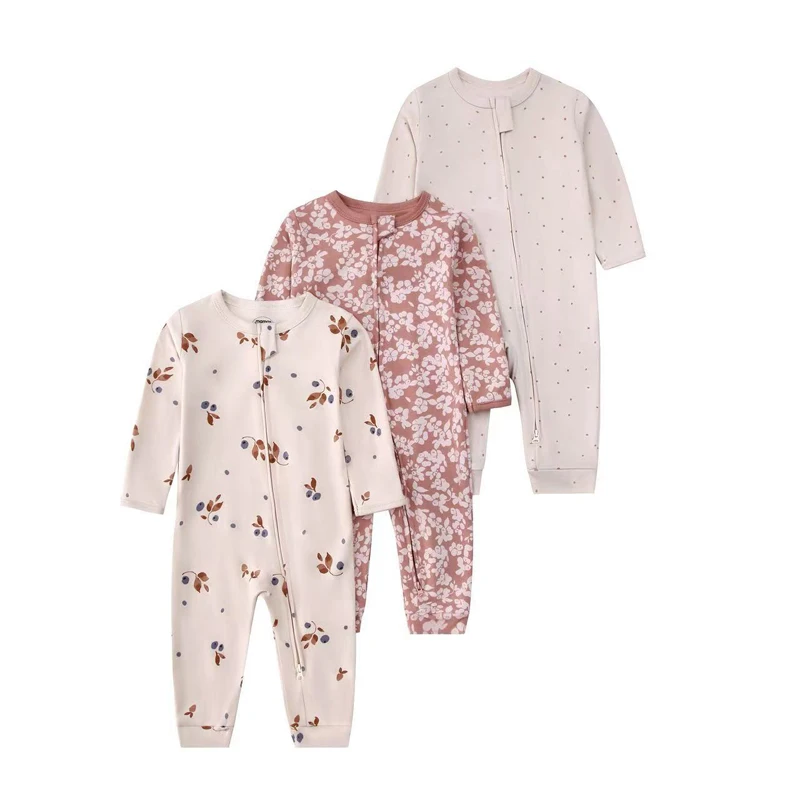 iyeal-2026-combinaison-bebe-printemps-automne-a-fermeture-Eclair-lot-de-3-pieces-florales-100-coton-a-manches-longues-pour-nouveau-nes-filles-garcons