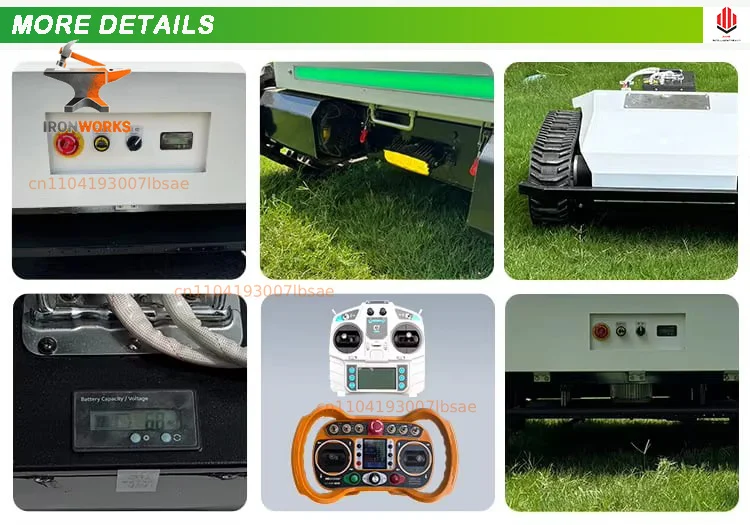 Battery Powered Remote Control Zero Turn Industrial Lawn Mower High Torque