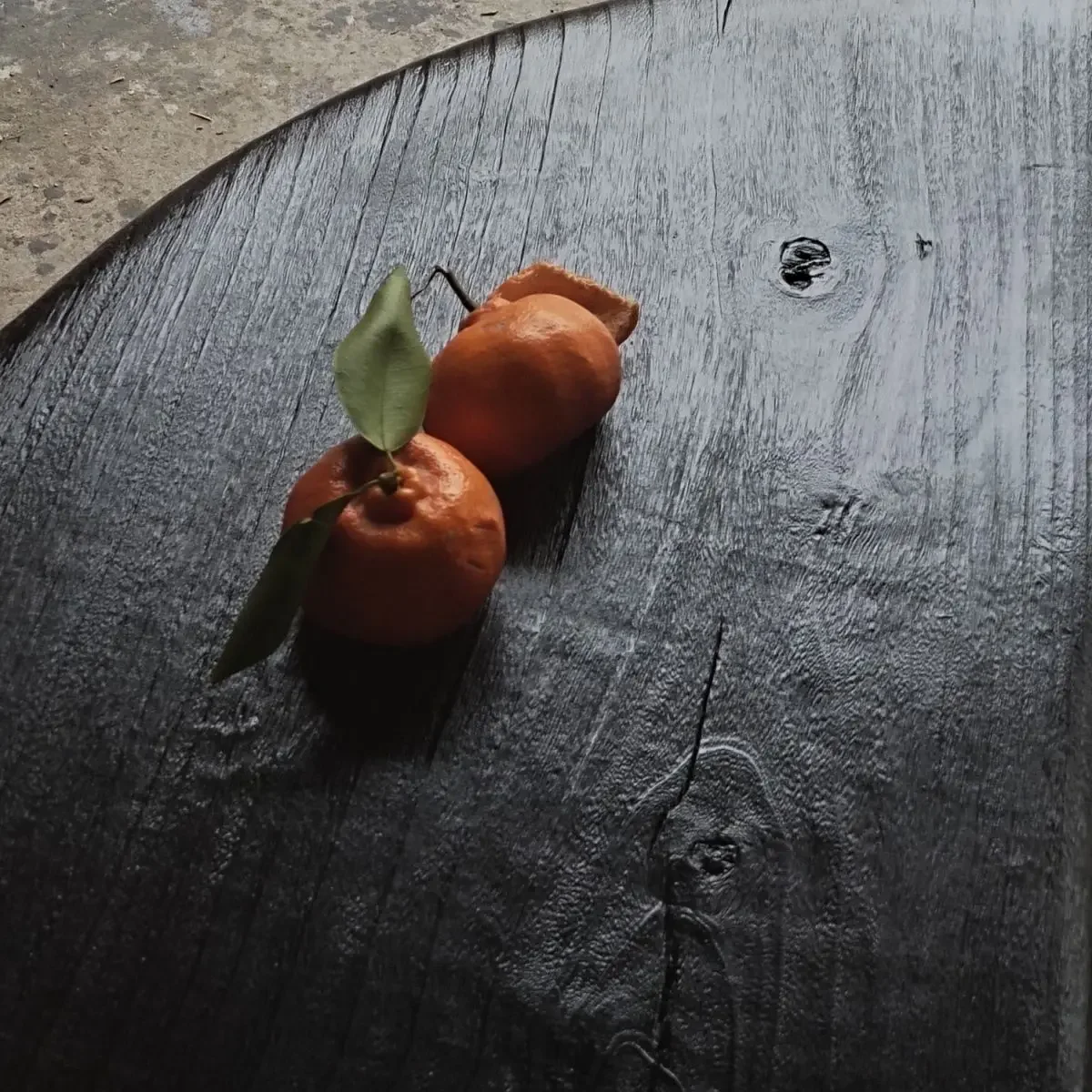 Three Geng Creation Medieval Design Tea Table Small Unit Living Room Square Carbonized Solid Wood Table