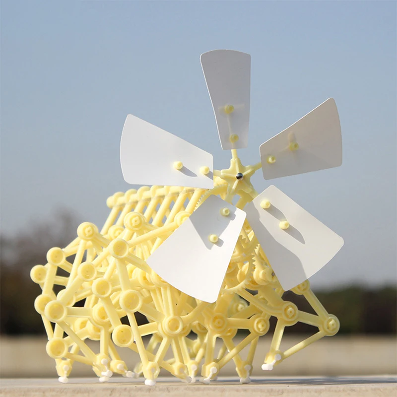 

DIY Toy Hand-invented Creative Wind Energy Powered Mechanical Education Toy Gift