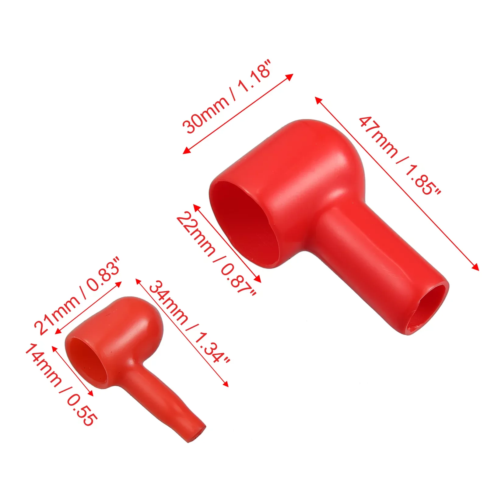 20pcs/ Pack Universal Battery Terminal Boots Insulating Rubber Covers Cable Lug Red & Black Colors Automobiles Parts