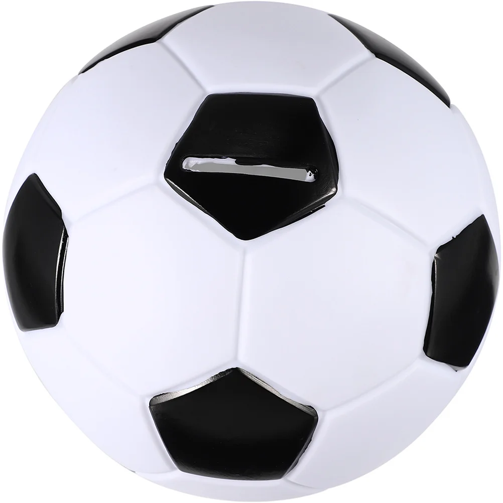 Cofrinho em forma de futebol, recipiente de moedas de vinil para crianças, ferramenta de gerenciamento de dinheiro, decoração de mesa, lembranças de festa, presente
