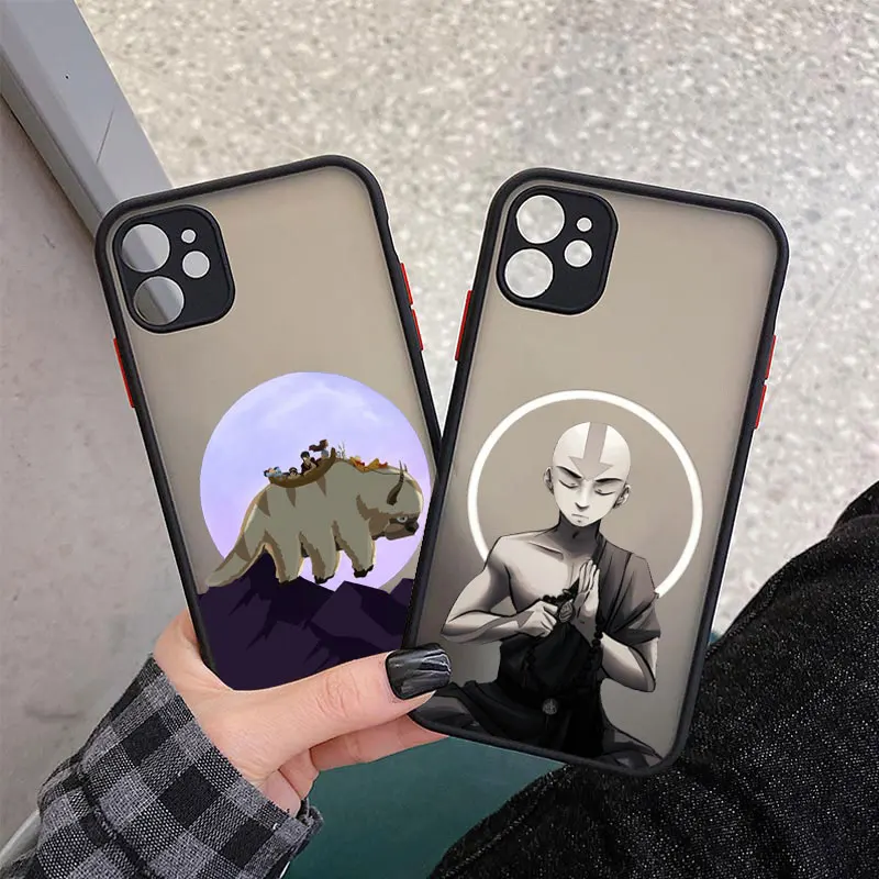Avatar the Last Airbender Case for iphone 7 8 Plus 12 13 mini 11 12 13 PRO Max XR X XS Max SE 2020 Matte Translucent Case