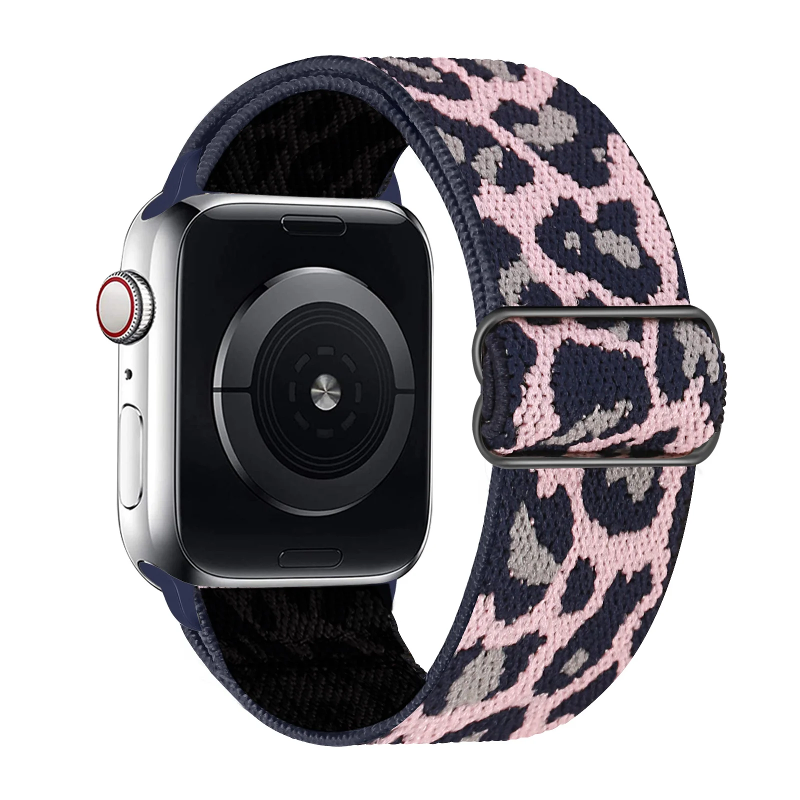 1 Packung elastisches Schlaufenband mit Leopardenmuster, kompatibel mit Apple Watch Band 38 mm, 40 mm, 41 mm, 42 mm, 44 mm, 45 mm, 49 mm, Ersatzarmband