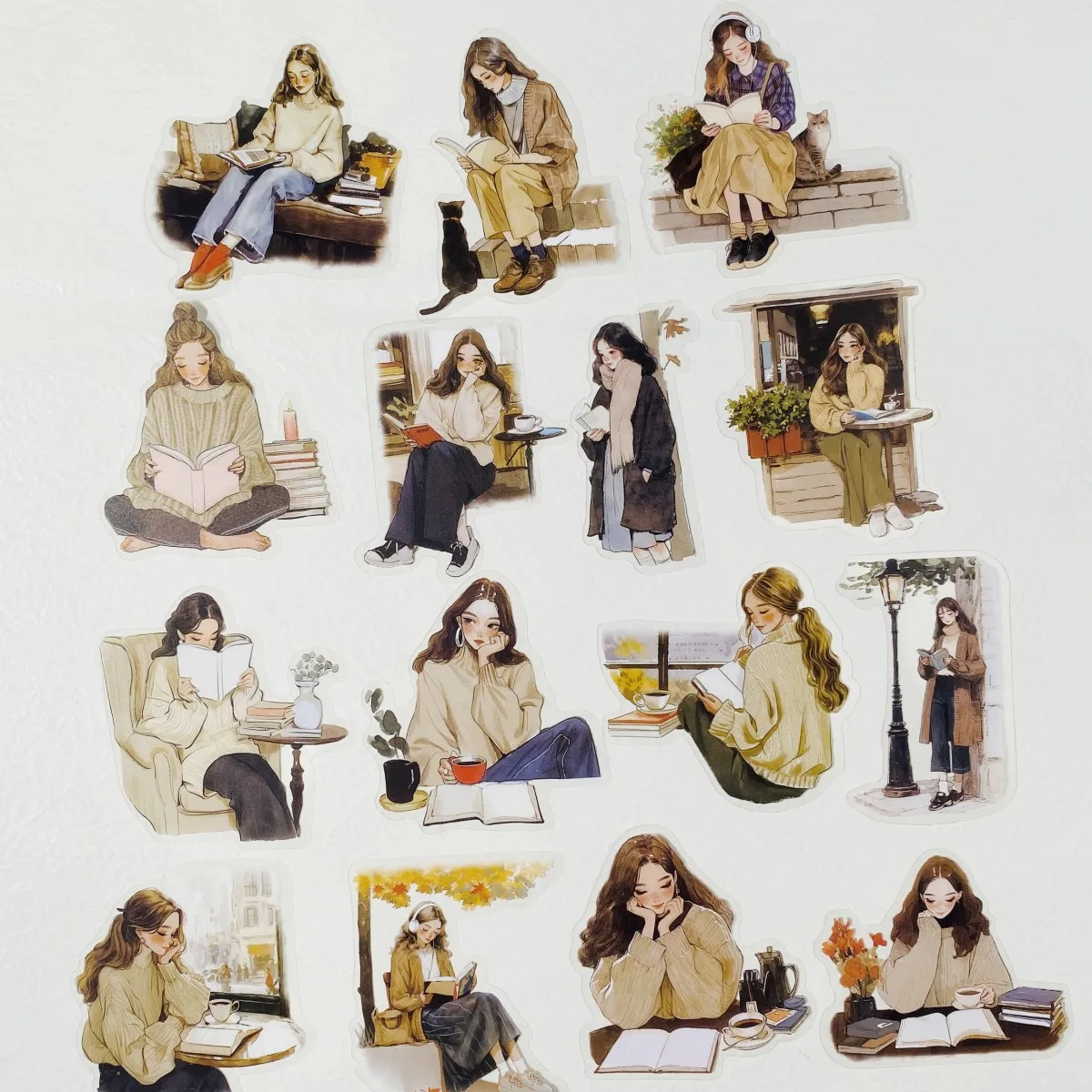 Journamm 30 قطعة من ملصقات شخصيات الحساب اليدوي للحيوانات الأليفة لبطاقات التزيين والمجلات المجمعة وملصقات القصاصات #3