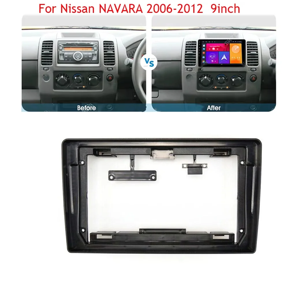 

9 Inch Car Radio Frame DVD Multimedia Frame 12V For Nissan NAVARA D40 2006-2012 Interior Accessories