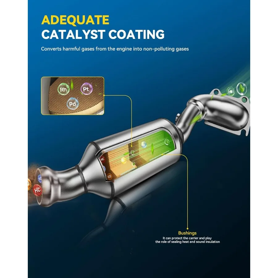 Kit conversor catalítico traseiro substituição DirectFit para 20022006 Altima 2.5L OE 54360 com conformidade EPA projetada para aprimorado