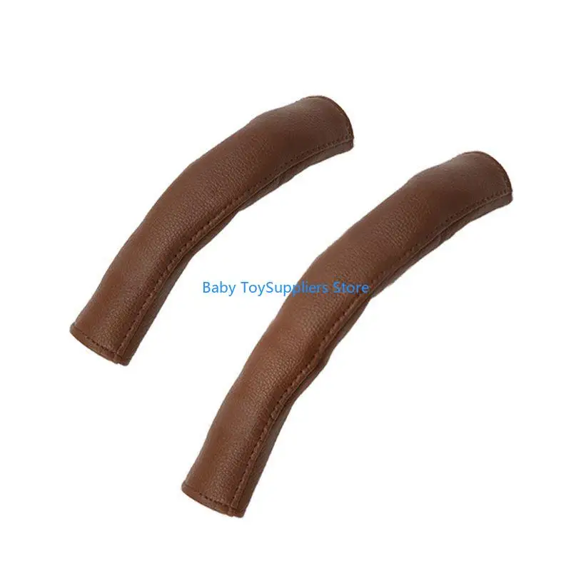 R1WF 4 قطعة/المجموعة عربة أطفال إكسسوارات أغطية جلدية مقبض الكراسي المتحركة #4