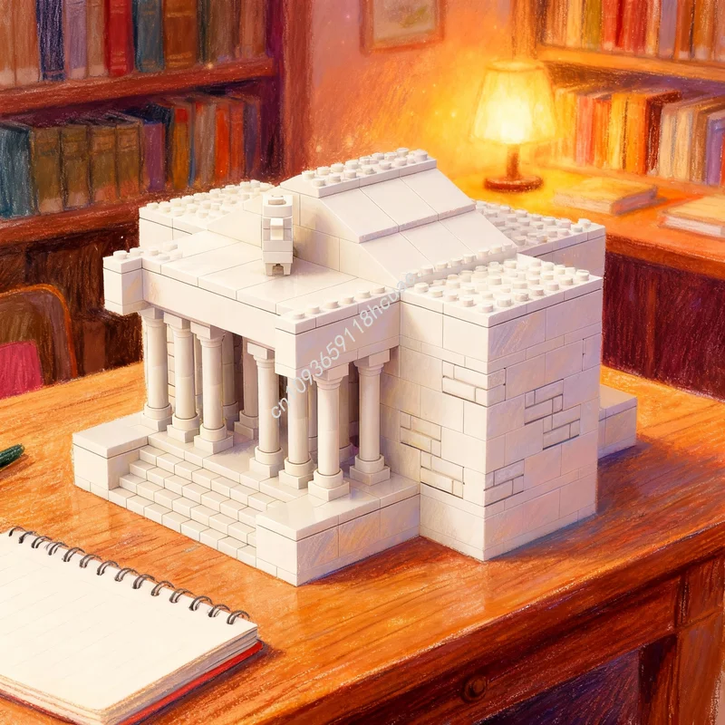 606 Pezzi MOC Tempio di Capricorno Saint Seiya, Modello Architettonico in Blocchi da Costruzione, Idea Regalo di Natale, Giocattoli Educativi per Bambini