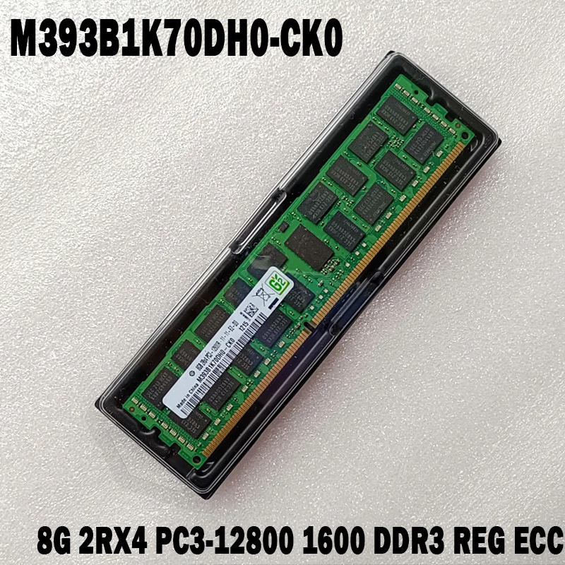 1 Stuks M393B1K70DH0-CK0 8G 2rx4 PC3-12800 1600 Ddr3 Reg Ecc Voor Samsung Server Geheugen