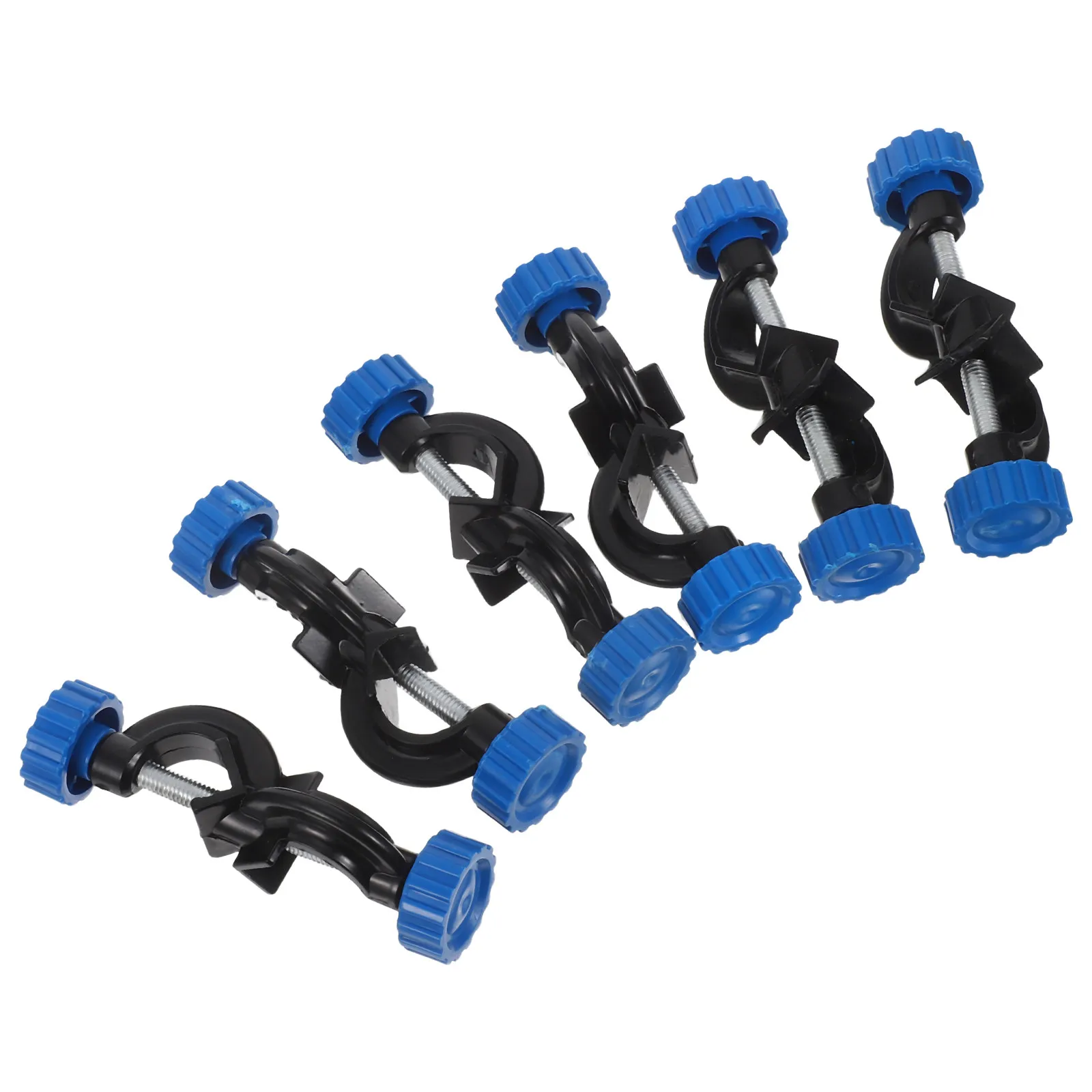 6Pcs Aluminum Lab Clamp Holder Versatile Cross Clamp Precision Dual Screw Adjustment for Chemistry Physics Lab Apparatus Setup