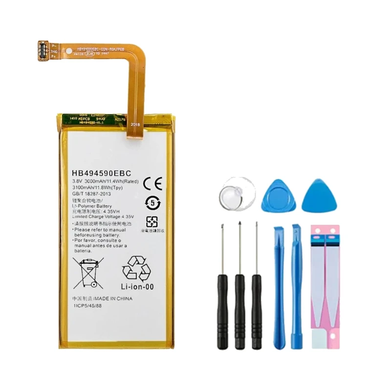 3.8V 3100mAh HB494590EBC Phone Battery For Huawei For Honor 7 Glory PLK-TL01H ATH-AL00 PLK-AL10 PLK-TL01H/UL00/CL00 + Tools