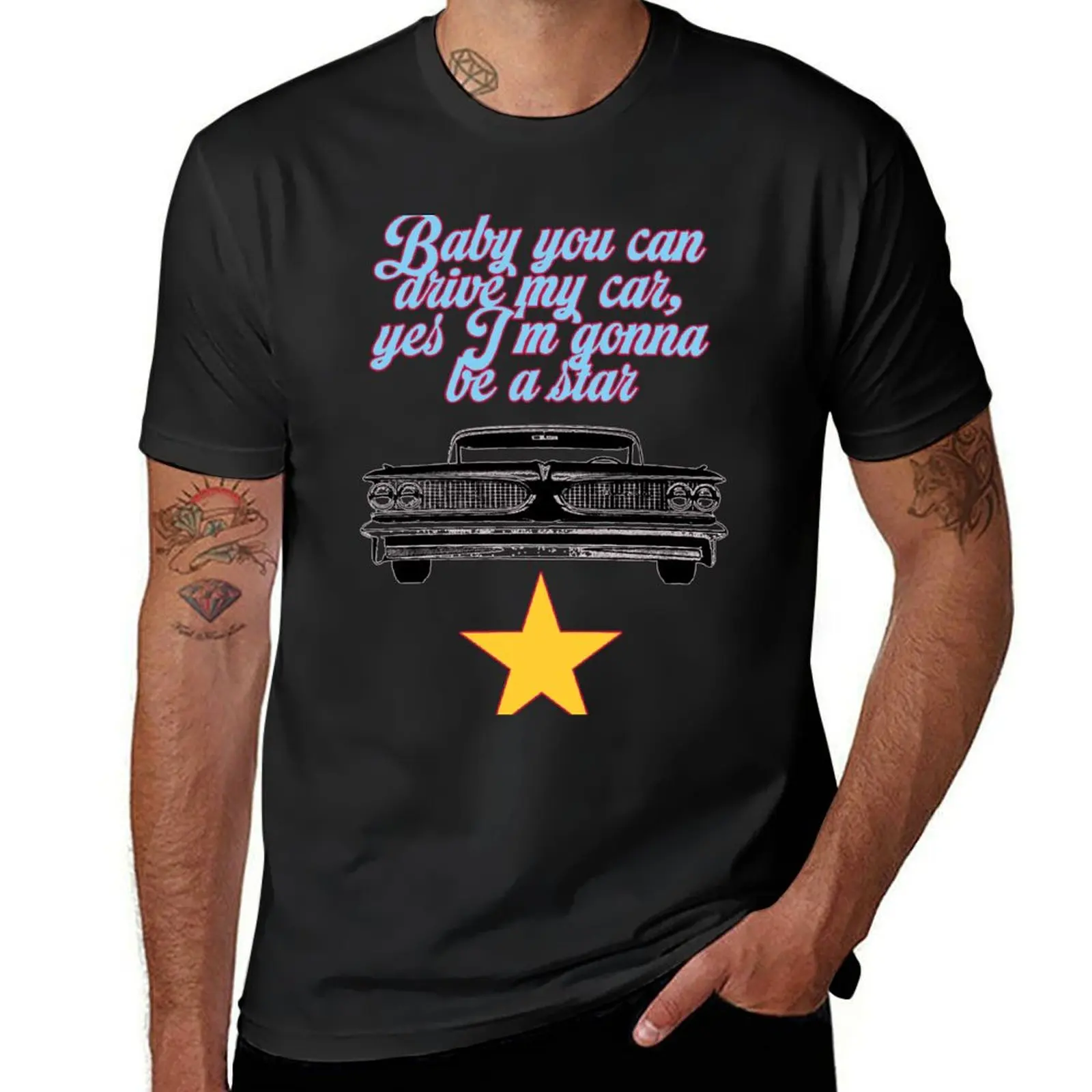 nostalgic vintage pattern with classic cars, motorsport T-Shirt Blouse summer top t shirts men