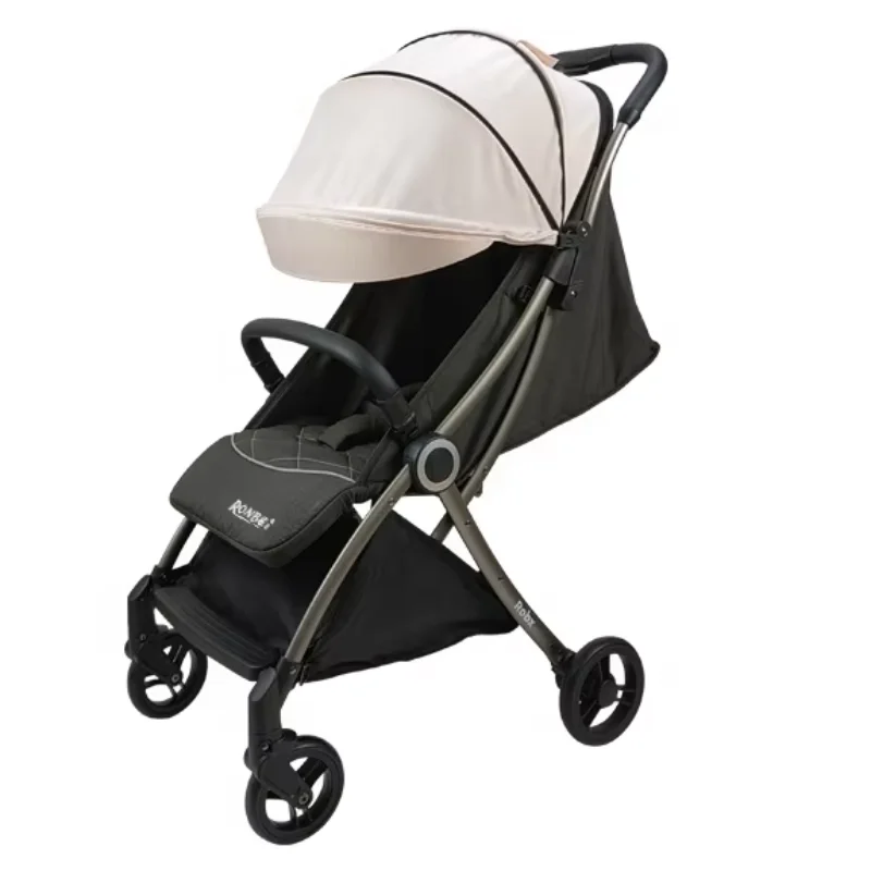 

One hand fold Baby pram with breathable rear window baby stroller can stand after folding baby buggy