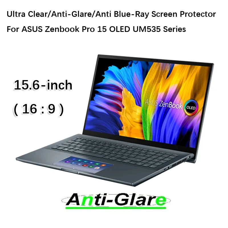 2X Ultra Clear/Anti-Glare/Anti Blue-Ray Screen Protector For ASUS Zenbook Pro 15 OLED UM535 UM535QE UX535LI Laptop 15.6-inch