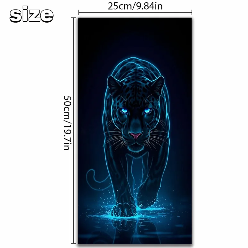 2 pieces of Blue Neon Leopard Car Stickers and Decorative Decals, High-Definition Printed Car B-Pillar Stickers, Personalized