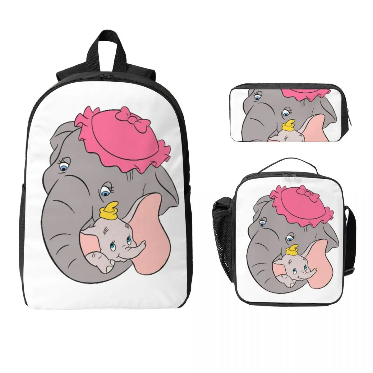 

Dumbo Backpack Student Boys Girls BookBag School Bag Laptop Shoulder Bags 3ps Insulated Lunch Bag Pencil Case