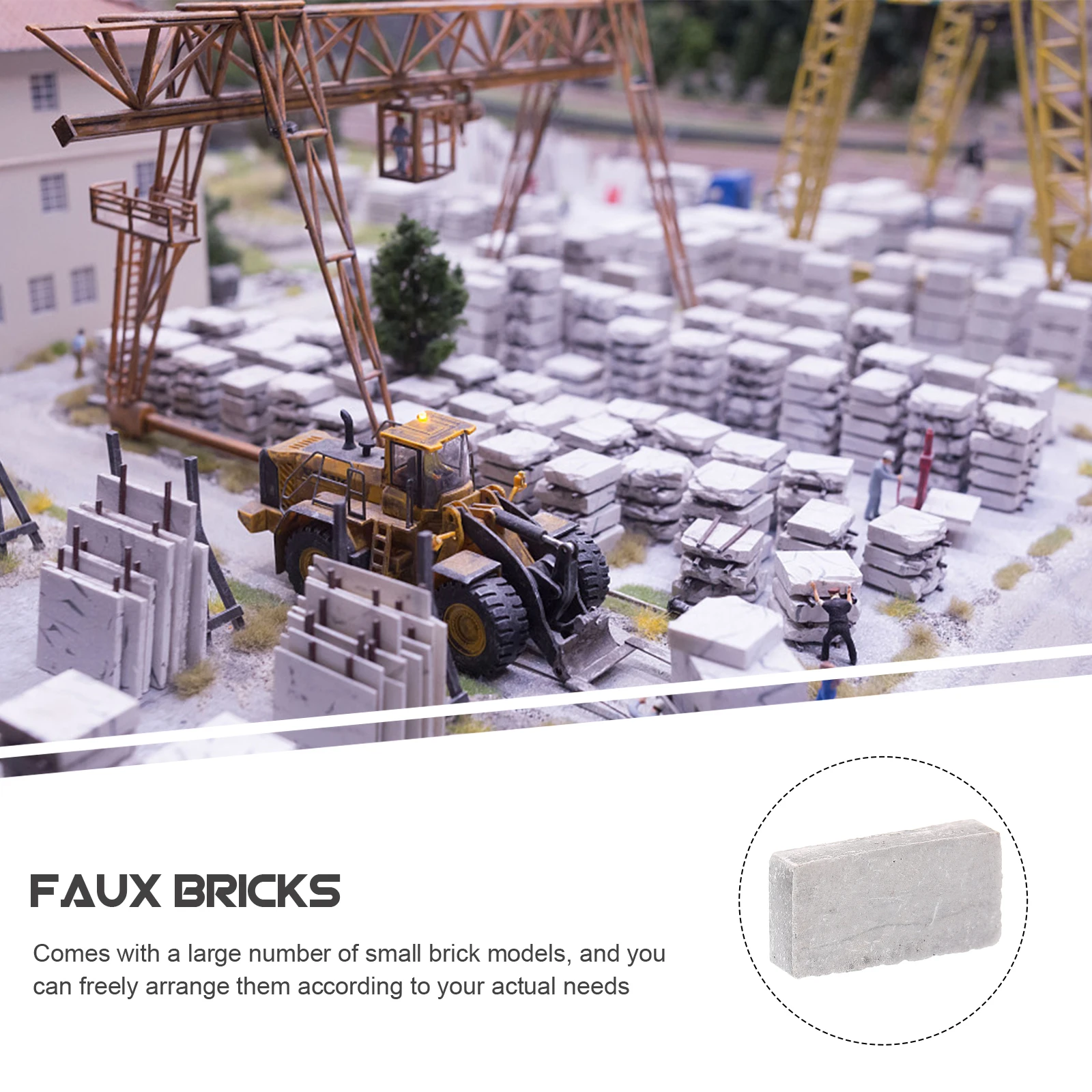 

200pcs Miniature Bricks Diy Fake Brick For Sand Table 1:16 Scale Simulation Wall Building Kit Kids Room Decor Craft Supplies