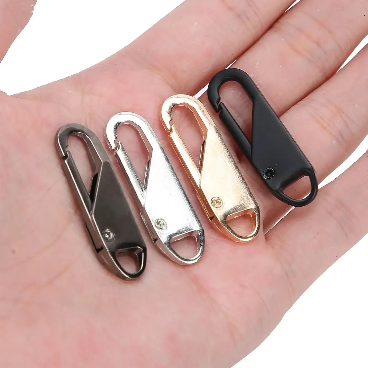 10/5PCS Replacement Zipper Puller Metal Zipper Head Repair Kits Luggage Backpack Clothes Wallet Zipper Slider DIY Sewing Craft