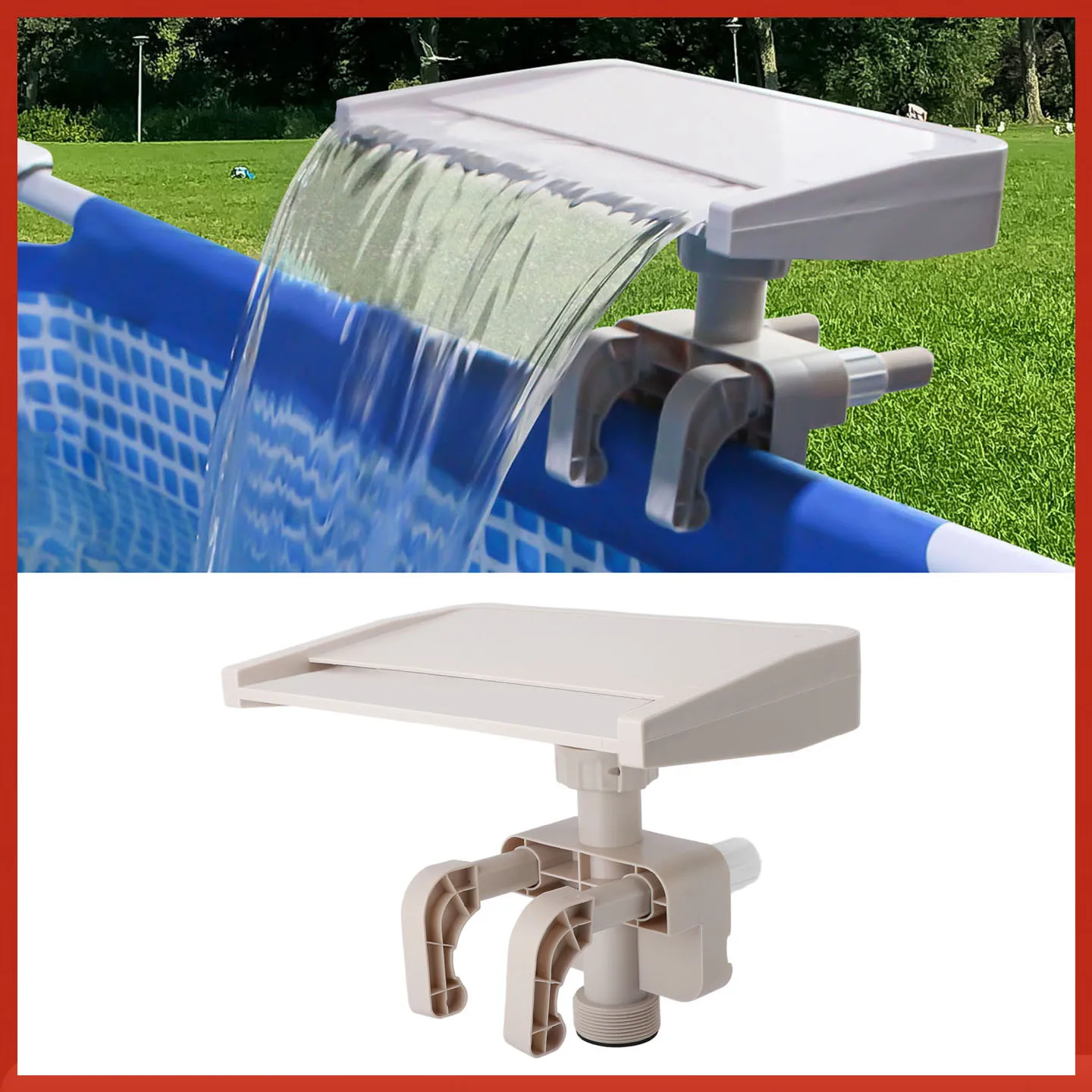 Pool Waterfall Relaxing Waterfall Cascade  Ground Swimming Pool Fountain Spillway Attachment Detachable PVC Pool Cascade