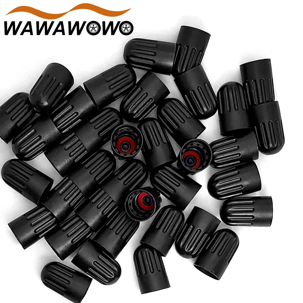 10Pcs Black Plastic Tire Valve Stem Cover Caps for TR20008 TPMS Universal Tire Valve Long Car, Truck, SUV, Bike, Motorcycle