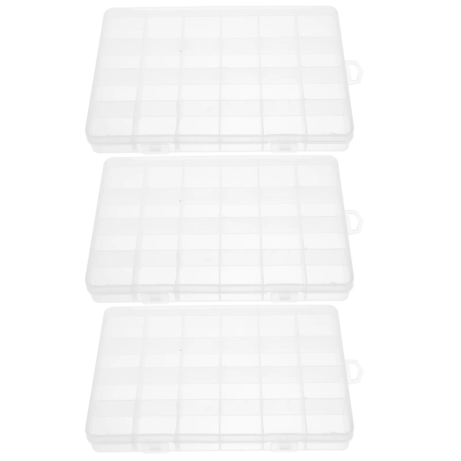 

3pcs Fishing Tackle Boxes Transparent Plastic Compartment Organizer Storage for Hooks Accessories Jewelry