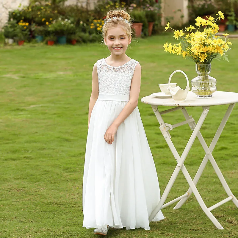 DongCMY vestido de fiesta de boda de flores para niños, gasa Simple, encaje, Piano, Princesa, vestido de cumpleaños para niñas