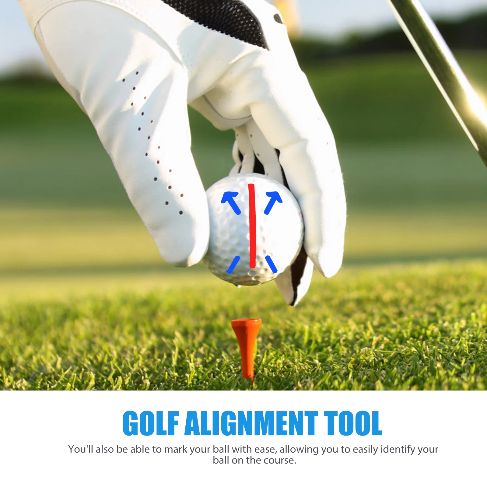 

1Set Golfing Ball Alignment Tool Plastic Marker Pen Easy Carry Precise Setup Lower Scores Reusable Stencil Balls Liner