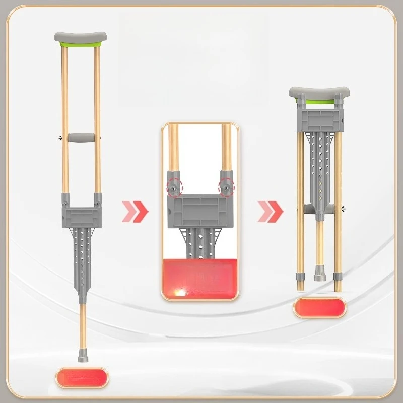 

‌Adjustable TPR Underarm Crutches‌ Medical Grade - Anti-Slip Tips for Fracture/Disabled 300lbs Capacity Home Care Mobility Aid