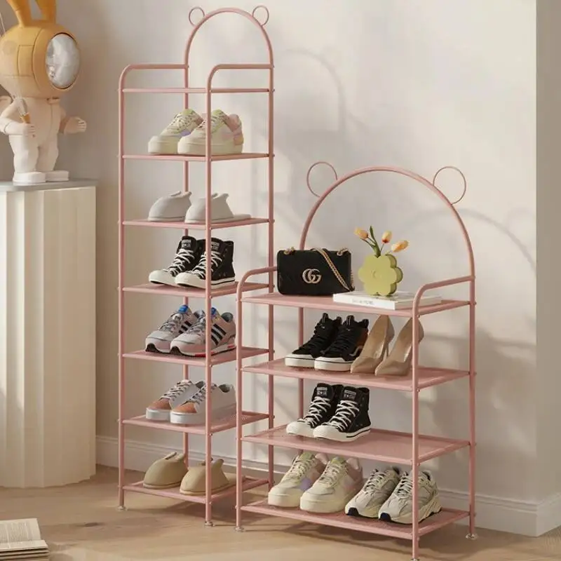 3 طبقات تصميم خزانة خذاء قوية جميلة توفير المساحة المنظم رف الأحذية غرفة المعيشة أثاث Armario De Zapato الحديث #2