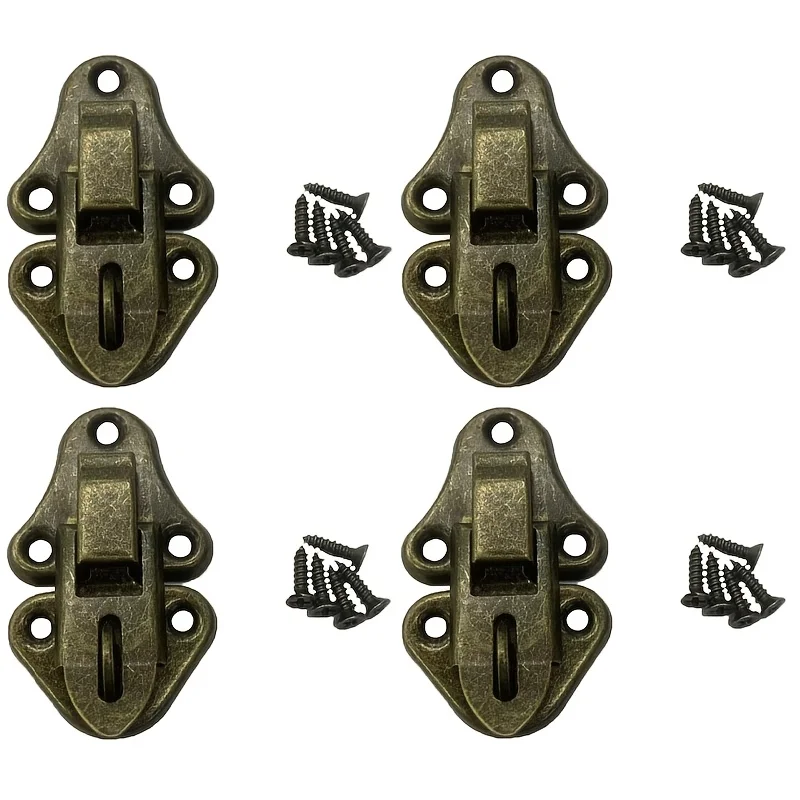 4 sets of jewelry box locks, wooden gift wine boxes, suitcases, clips, key rings, hooks, hair clips, wardrobes, rotating clasps