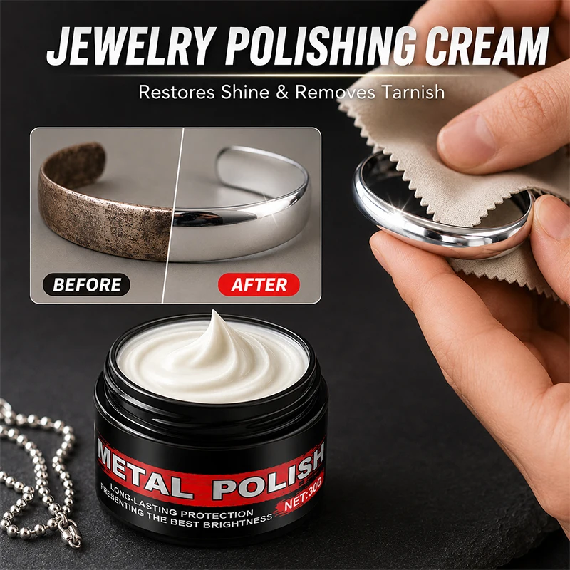 Jewelry Polishing Paste, Gold Silver Ring Cleaner and Shine Restorer for Jewelry Refurbishment, Care and Daily Maintenance
