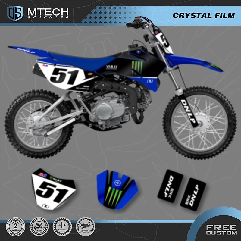 

DSMTECH для Yamaha TTR 110 TTR110, мотоциклетная графика, фоновые наклейки, наборы наклеек, обтекатель, индивидуальный протектор 002